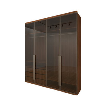 2M Glass Wardrobe