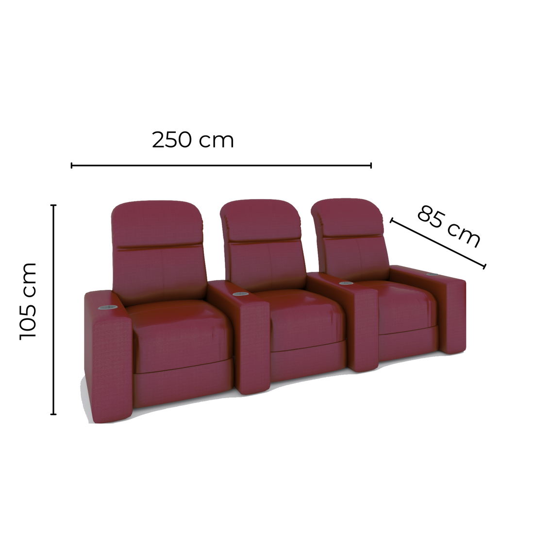 Cinema 3 seater Recliner Sofa